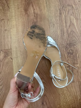 Sandalias de fiesta plateadas Marypaz Talla 37