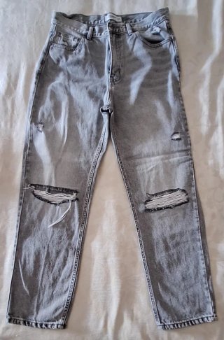 Pantalón Vaquero Gris Pull&Bear
