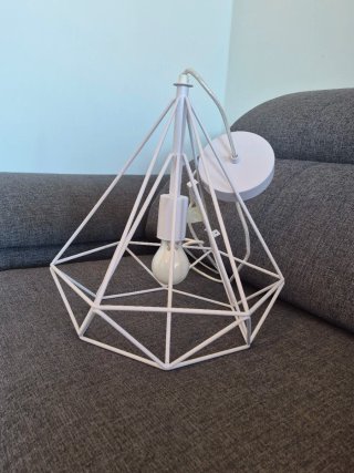 Lámpara de techo colgante geométrica blanca