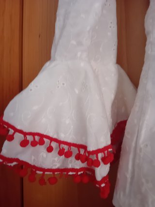 Conjunto Flamenco Blanco y Rojo XS36