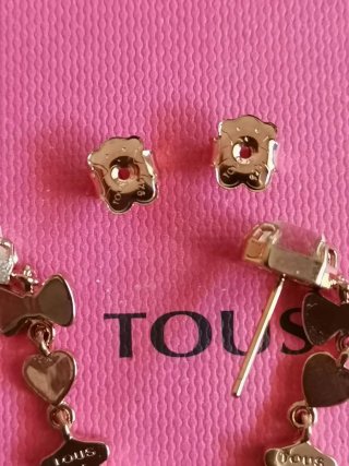 Pendientes Tous Oso Perla y Lazo