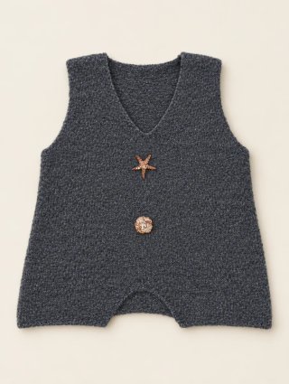 Jersey de punto sin mangas gris