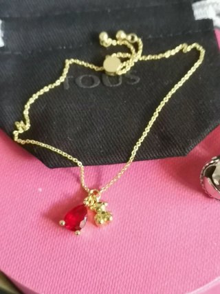 Pulsera Tous ajustable Oso y Gota Roja