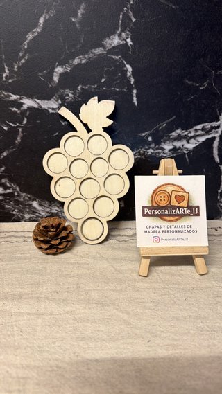 Uvas Nochevieja Madera Personalizada