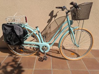 Bicicleta Paseo B'Twin Elops 520 Celeste
