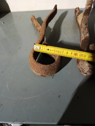 2 Bisagras Antiguas de Hierro Forjado