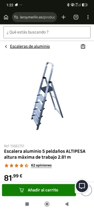 Escalera de Aluminio Altipesa 5 Peldaños