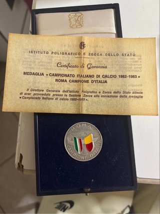 Medaglia Campionato Italiano Calcio 1982-1983
