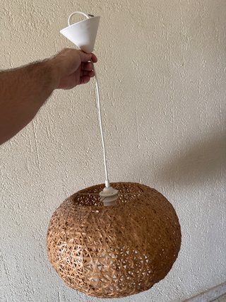 Lámpara colgante de mimbre
