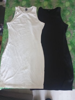 2 Vestidos Shein Blanco y Negro
