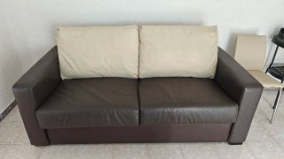 Sofá-cama piel y 4 sillas comedor - PEÑÍSCOLA