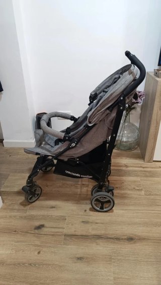 Carrito de bebé gris