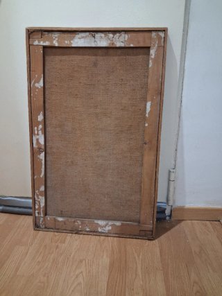Cuadro antiguo pastor con oveja