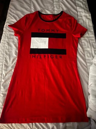 Vestido Camiseta Tommy Hilfiger Rojo