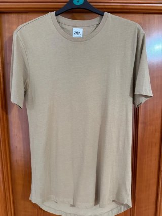 Camiseta Zara Básica Manga Corta Talla M