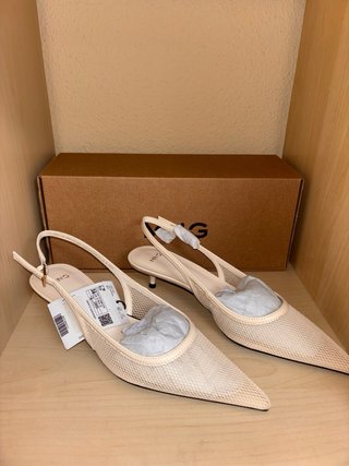 Zapatos Mango Beige Talla 36