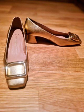 Zapatos Latouche piel dorados talla 37