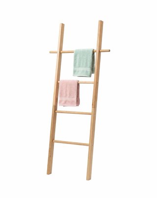 Escalera Toallero Relaxdays de Madera Nogal