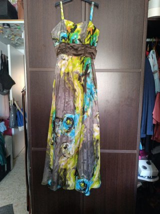 Vestido largo estampado