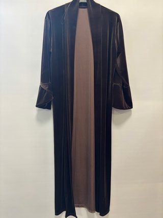 Caftán Marrón Terciopelo Talla Única