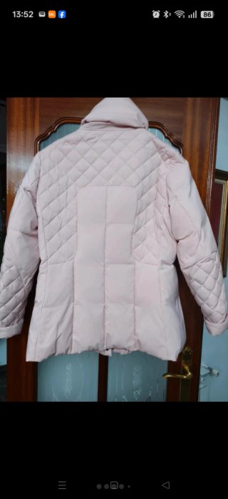 Chaquetón de plumas rosa