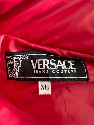 Chaleco Plumífero Versace Rojo Talla XL