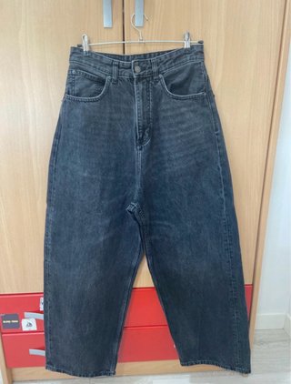 Pantalón vaquero baggy negro Pull&Bear