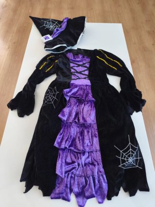Disfraz de Bruja para Niña. Talla. 116-120 cm