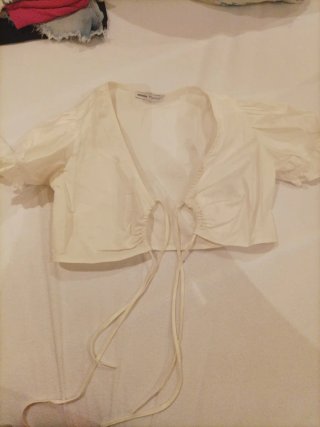 Blusa Bershka Blanca Talla XS