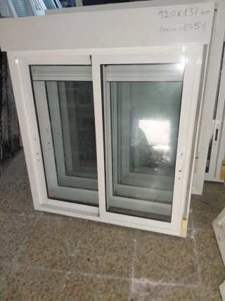 3 Ventanas de Aluminio Corredera 120x137 alto