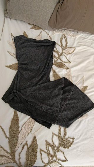 Vestido largo gris