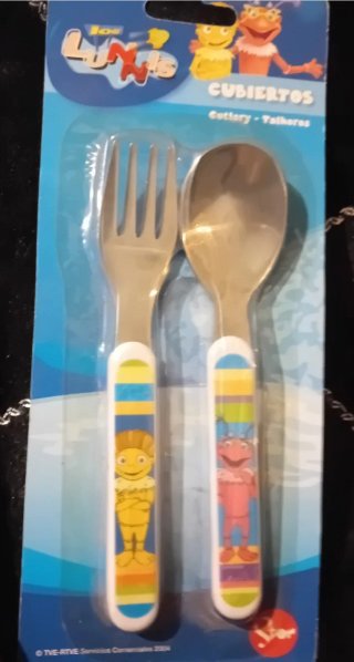 Cubiertos infantiles Lunnis acero inoxidable