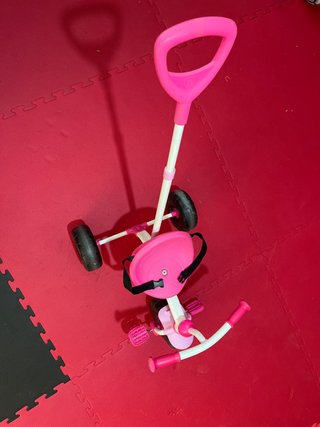 Triciclo Infantil Rosa con Asa