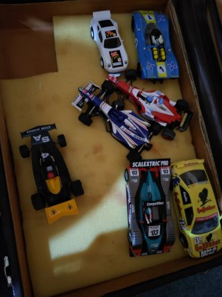 Scalextric original con pistas, coches y mandos