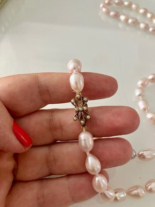 Collar de Perlas   con Broche de Plata 925 Vintage
