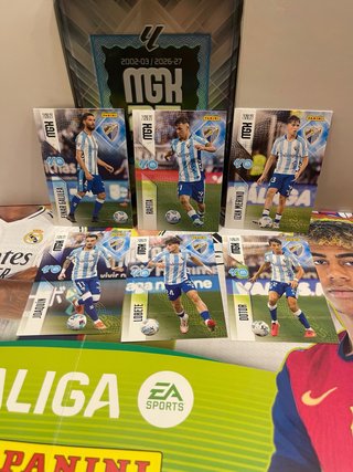 Lote de 6 Cromos Panini Málaga CF 2026/27