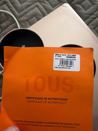 Pendientes de aro TOUS plata