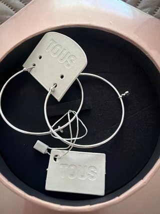 Pendientes de aro TOUS plata