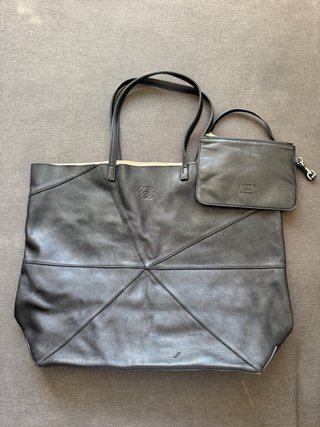 Bolso Loewe Origami vintage Piel Negro