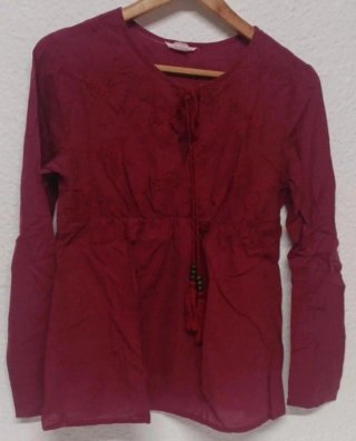 Blusa bordada H&M algodón talla M/L