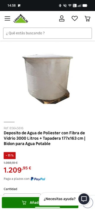 Gratis. Depósito de Poliéster 3000 Litros