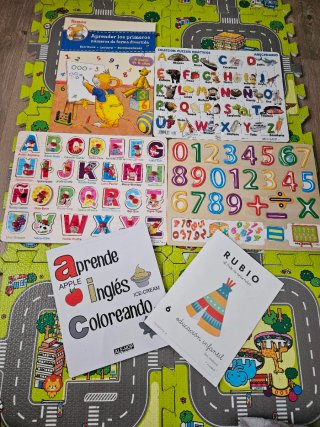 Set de Puzzles Didácticos y Libros Infantiles