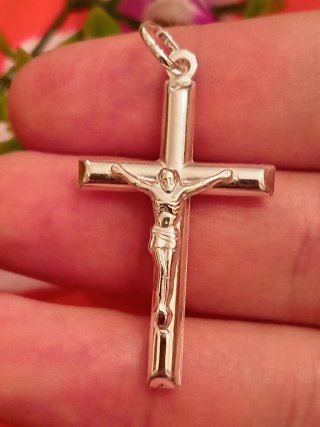 Colgante Cristo 32x22mm Inri Plata De Ley 925