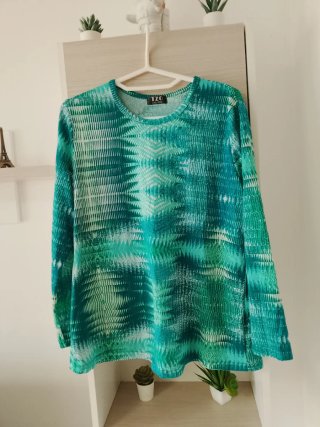 Camiseta TZO manga larga estampada verde