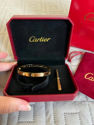Pulsera acero inoxidable Cartier LOVE brillos