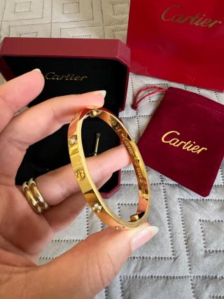 Pulsera acero inoxidable Cartier LOVE brillos