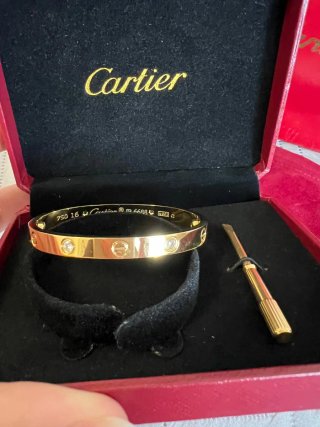 Pulsera acero inoxidable Cartier LOVE brillos