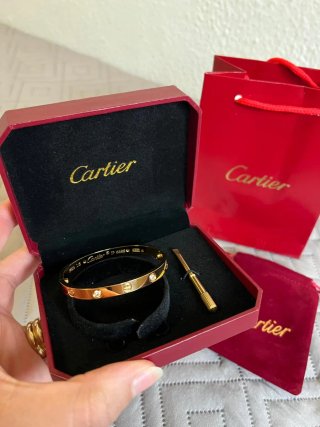 Pulsera acero inoxidable Cartier LOVE brillos