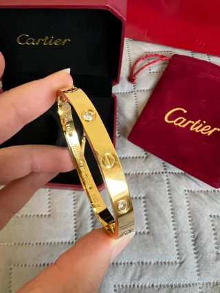 Pulsera acero inoxidable Cartier LOVE brillos