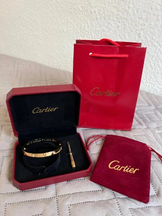 Pulsera acero inoxidable Cartier LOVE brillos
